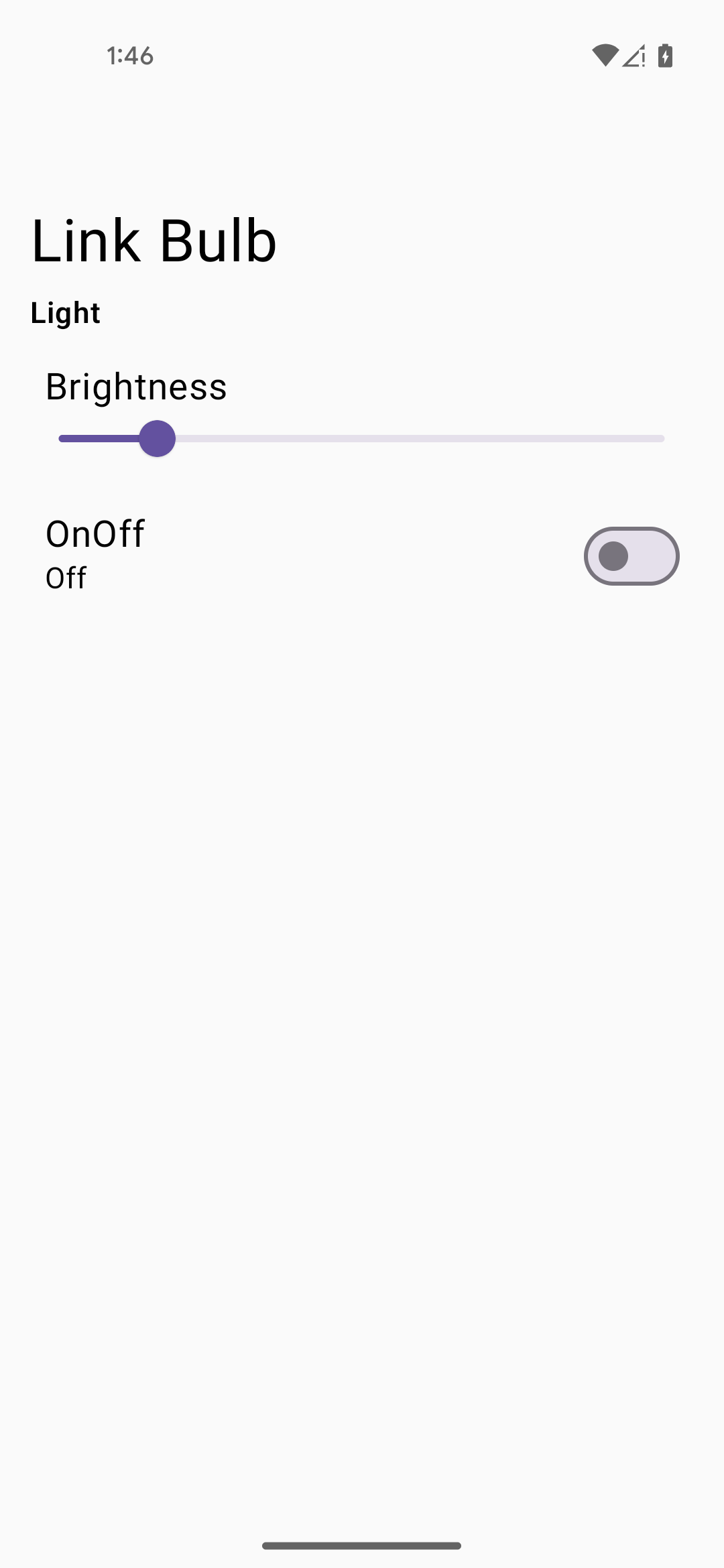 Control settings for a device.