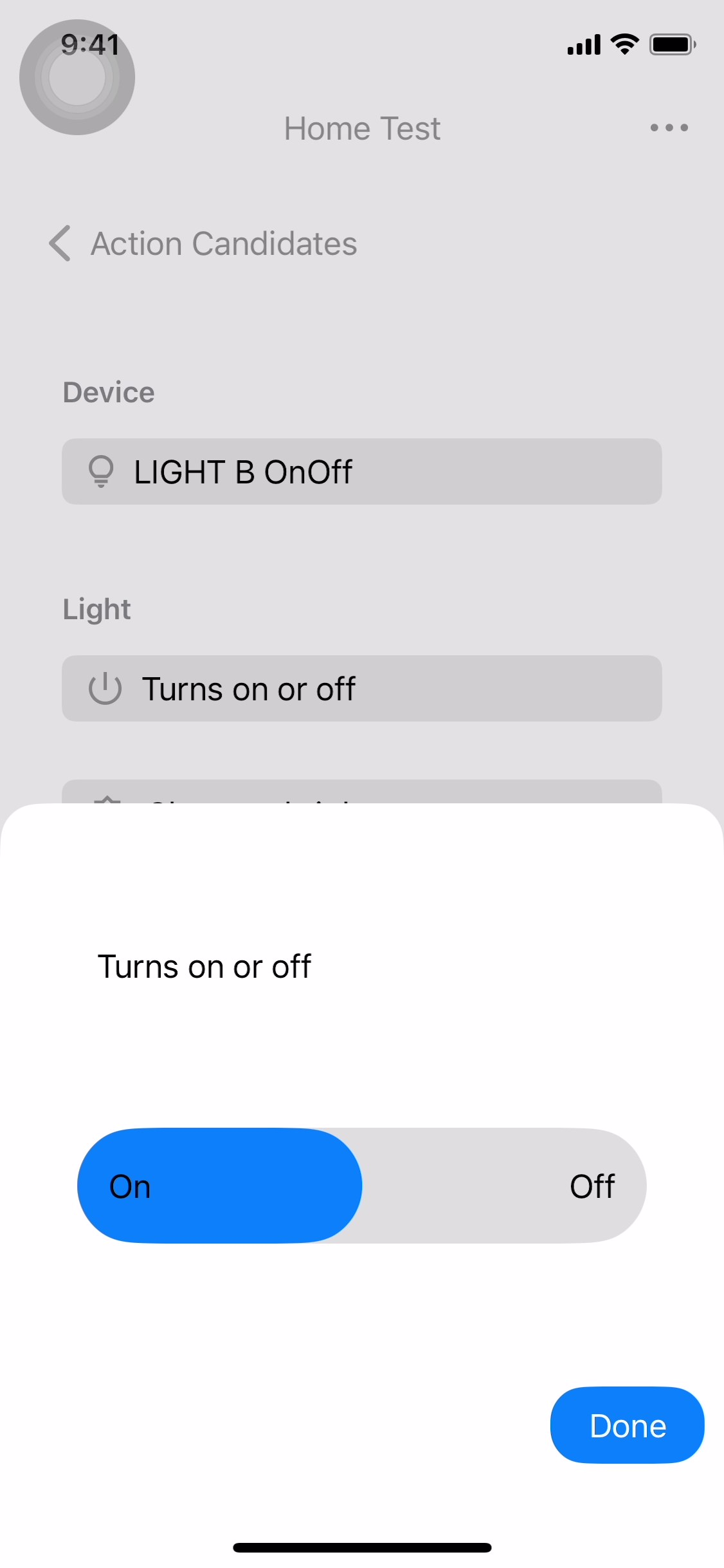Turn lights on or off