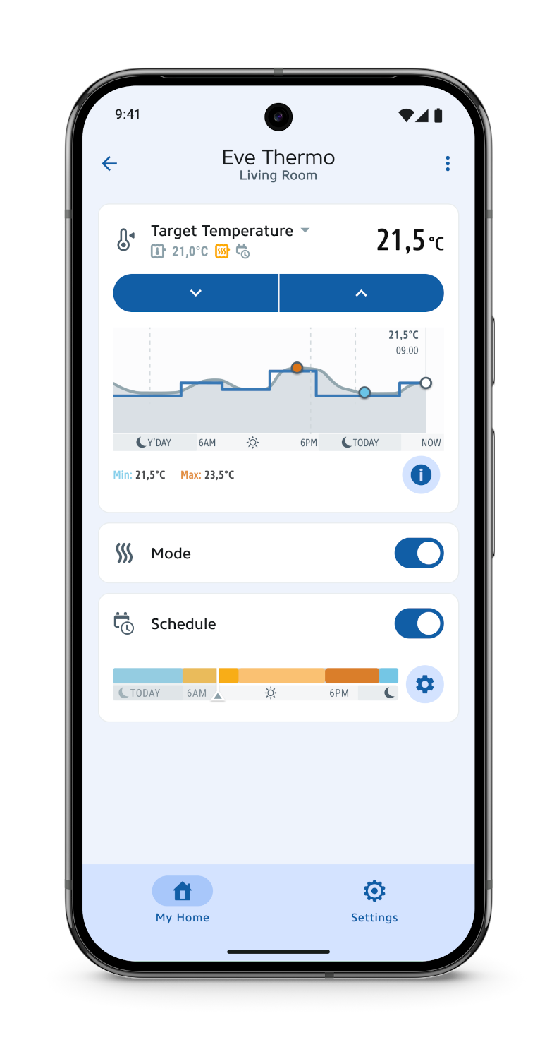 Eve Thermo scheduling feature