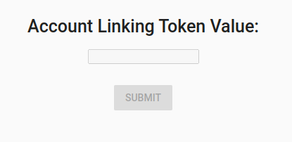 [Account Linking トークンの値] テキスト ボックス