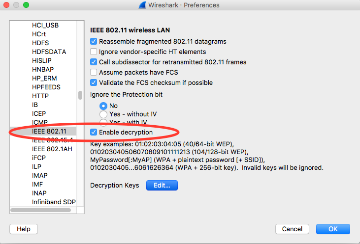 Preferensi Wireshark Mac