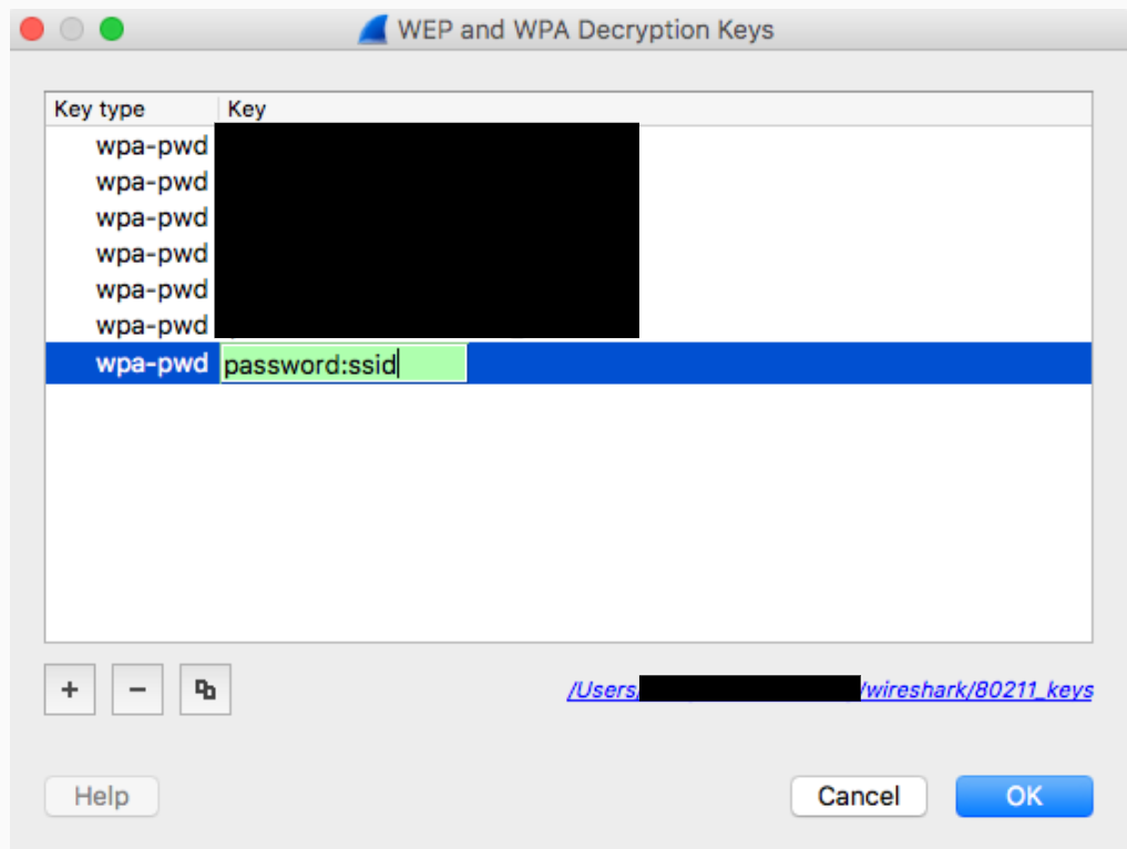 SSID do Wireshark para Mac