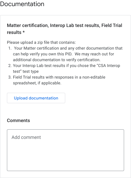 Dokumentation für den CSA-Interop-Testtyp